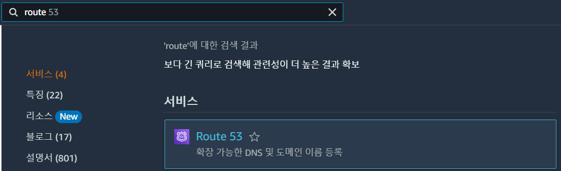 Route53 대시보드